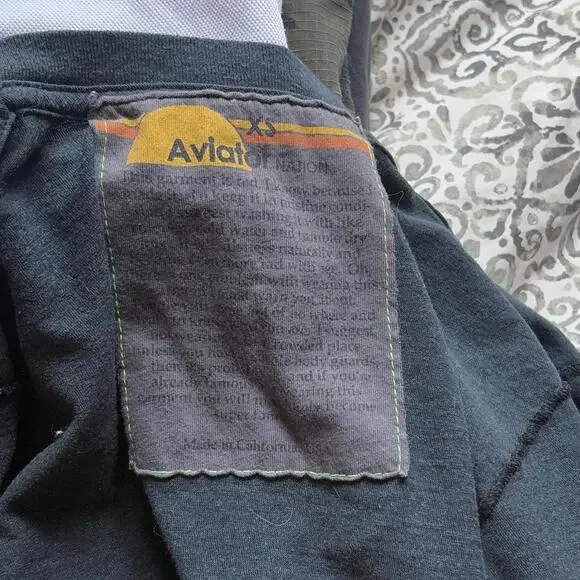 Aviator Nation Women's Grey and Blue Tshirt - Picture 3 of 3